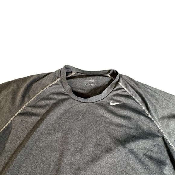Nike Pro Dri-Fit Long Sleeve Shirt Men’s Size L Gray Compression Athletic Top - Picture 3 of 10